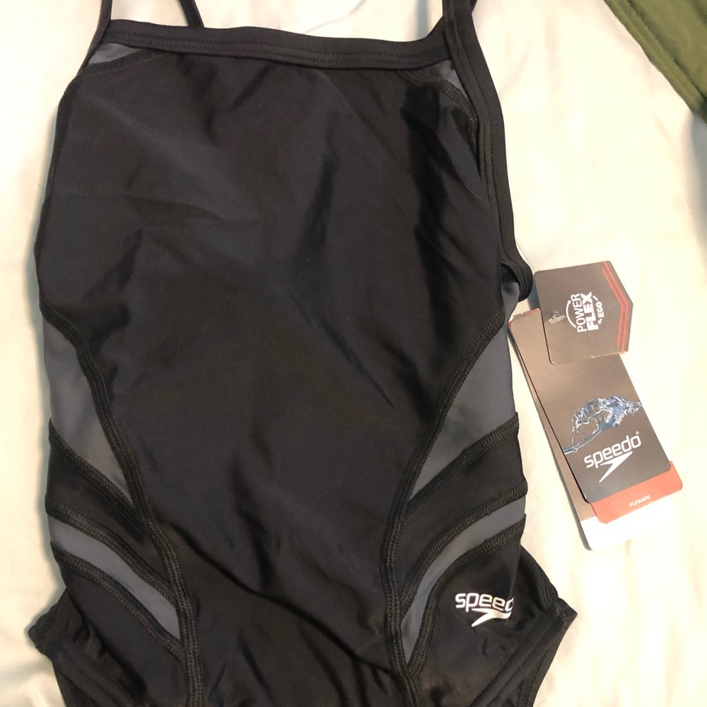 Speedo tone setter splice bathing suit
